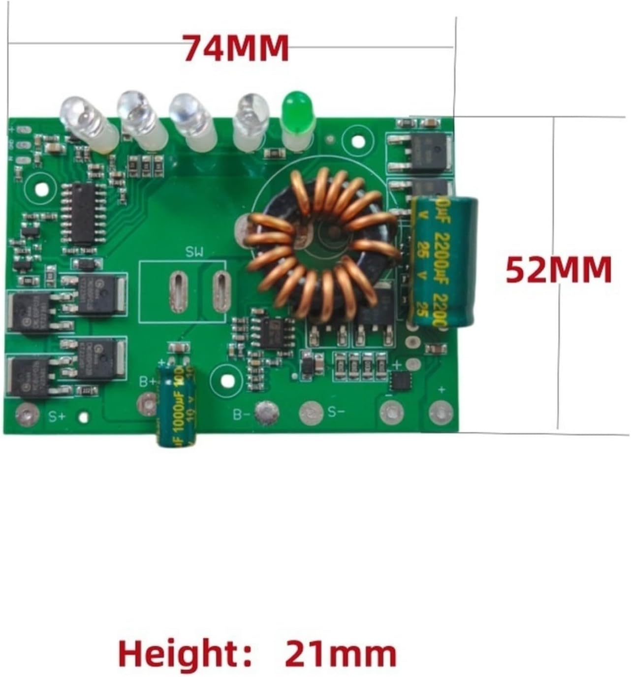 Para convertidor solar de 3.7 V a 5 V 12 V 24 V 5 A placa base medidores de humedad solar del suelo y dispositivos de monitoreo de nivel de agua - Imagen 2