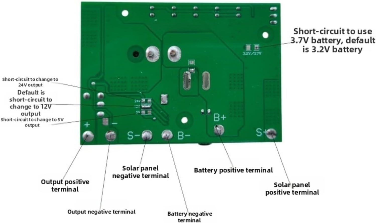 Para convertidor solar de 3.7 V a 5 V 12 V 24 V 5 A placa base medidores de humedad solar del suelo y dispositivos de monitoreo de nivel de agua - Imagen 4