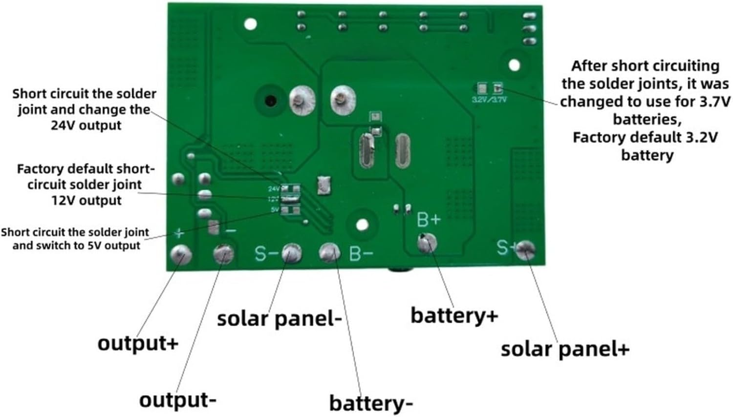 Para convertidor solar de 3.7 V a 5 V 12 V 24 V 5 A placa base medidores de humedad solar del suelo y dispositivos de monitoreo de nivel de agua - Imagen 5