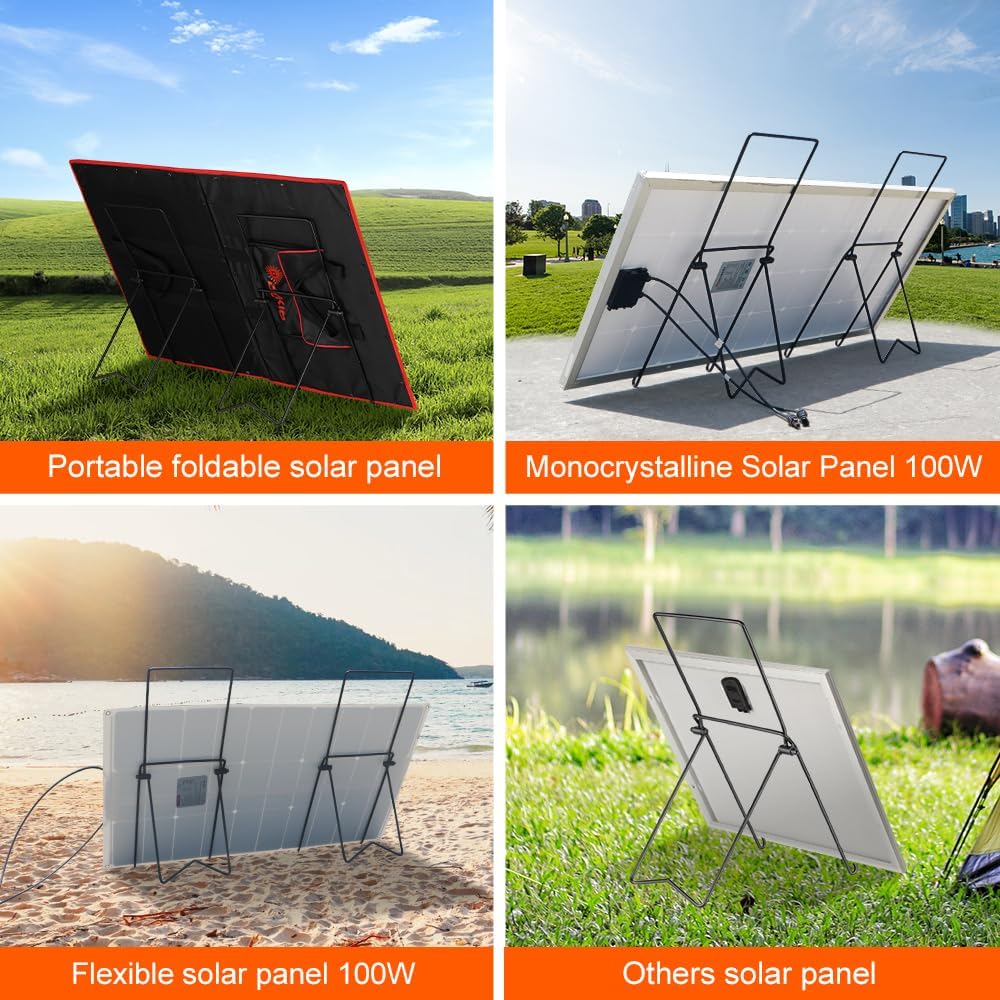 DOKIO Soporte de Panel Solar con inclinación ajustable | para paneles solares plegables - Imagen 4