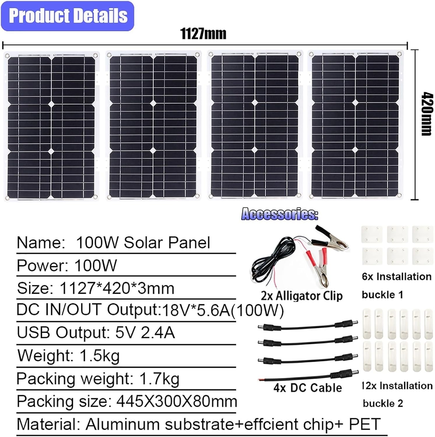 4000W 6000W Kit Completo De Inversor Solar Con Controlador De 50A Y Paneles Solares De 100W Sistema De Red Doméstica Para Sistemas De Generación De Energía Domésticos Y Exteriores(6000W,12V-220V) - Imagen 4